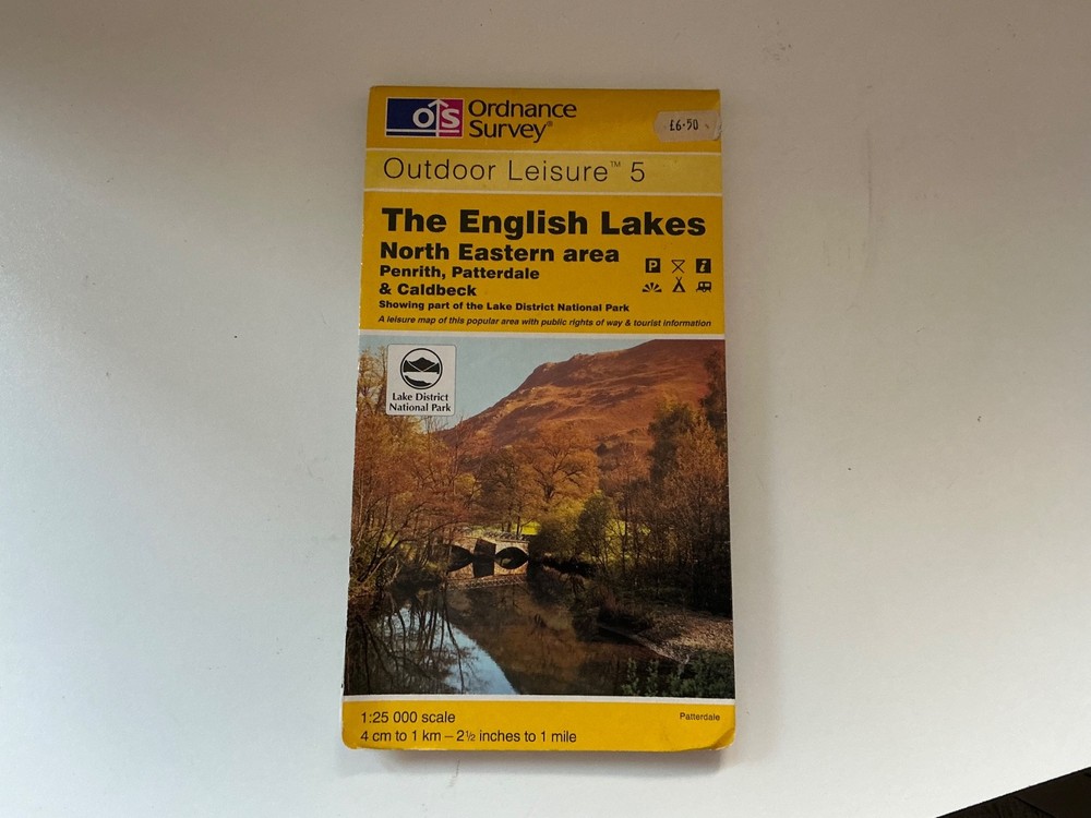 Ordnance Survey Outdoor Leisure 5 The English Lakes Dated 1998