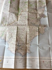 1968 Ordnance Survey One Inch Seventh Series Map 188 Torquay (incl Brixham )