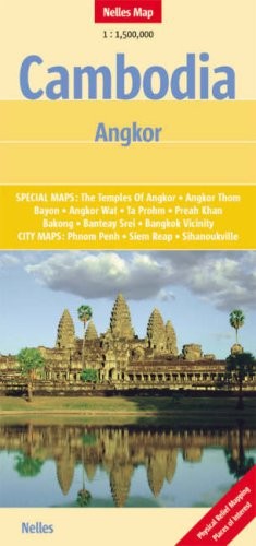 CAMBODIA – ANGKOR NELLES MAP (NELLES MAPS) (ENGLISH, By Nelles Verlag BRAND NEW
