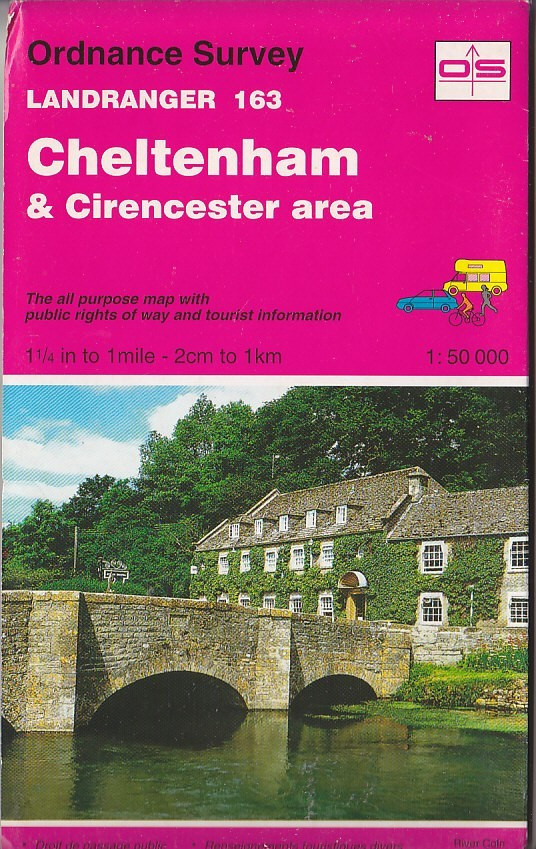 Ordnance Survey 1:50,000 Landranger Series Sheet 163 Cheltenham Cirencester area