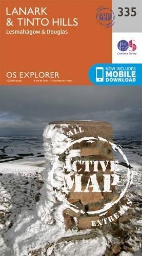 Lanark and Tinto Hills (Map) OS Explorer Active Map