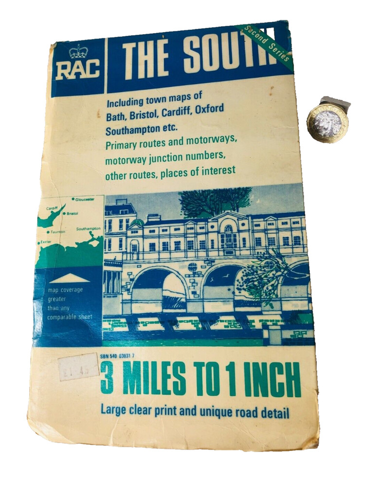 The South Town Map RAC Tourist Collectable Vintage ra
