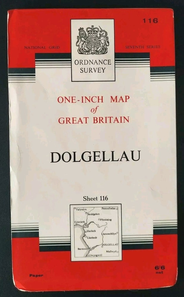 Ordnance Survey One-Inch Map, Sheet 116: Dolgellau (1967).