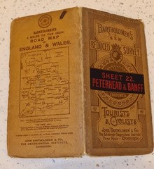 Bartholomews Peterhead & Banff Map Brown Cover 1896 1911 Park Rd Ordenance Map