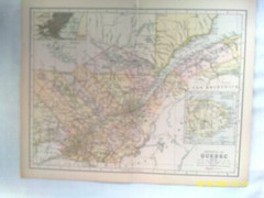 Antique Map. PROVINCE of QUEBEC. c1900. VG