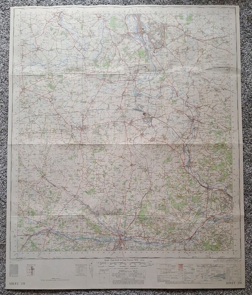 Ordnance Survey Map Of Oxford & Newbury Sheet 158
