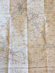 1960 Ordnance Survey One Inch Seventh Series Map 120 Burton Upon Trent inc Derby