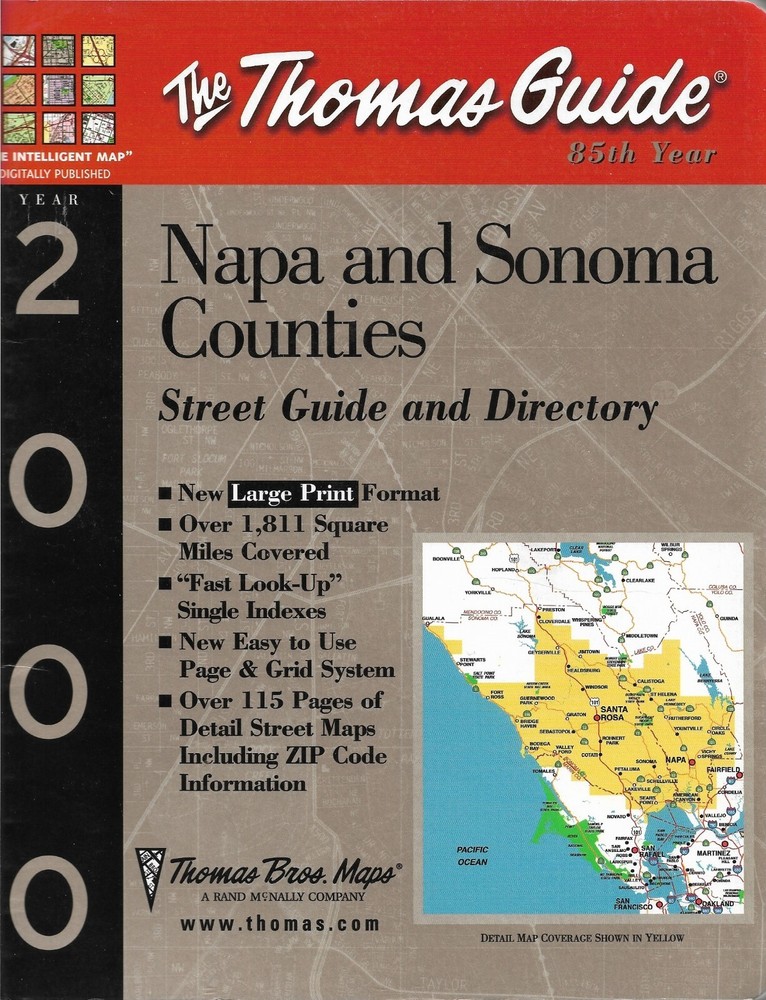 Thomas Guide 2000 Napa and Sonoma Counties: Street Guide and Directory Map