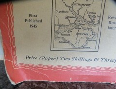 Vintage One Inch Map of England and Wales Folded Map Good Condition