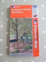 OS EXPLORER MAP 182 ST ALBANS & HATFIELD ORDNANCE SURVEY MAP 1 : 25000