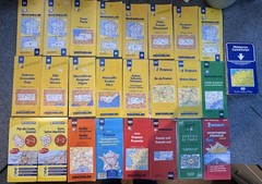 25x Michelin France road maps, folded, inc Italy Europe & Swizerland