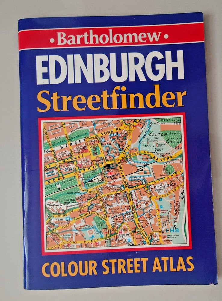 Edinburgh Streetfinder Colour Street Atlas, Bartholomew 1991