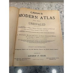 1904 Cram’s Modern Atlas The World Indexed Hardcover JL