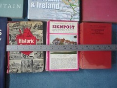VINTAGE BRITISH ROAD MAPS / GUIDES AND WORLD ATLAS – HARD BACK – JOB LOT