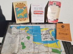 Newquay Padstow OS Linen Map St Ives Cornwall Town Guide Coach Guide AA hotels