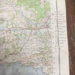vintage 1960 ordnance survey map Of Dorchester Rolled Sheet 178