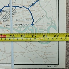 1941 GRAND UNION CANAL Foldout Linen Map Cook Hammond Kell Ltd 76cm x 98cm