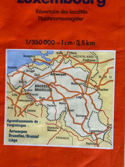 Michelin Map, 409, Belgium, Luxembourg, 1991