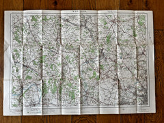 5 x Ordnance Survey Contoured Road Map 1920s 51 95 106 126 133 1 inch: 1 mile