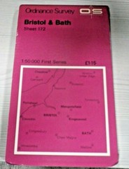 Landranger Series Ordnance Survey Map 1:50000 Sheet 172 Bristol and Bath
