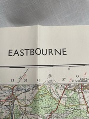 Vintage Ordnance Survey Map Sheet 183 Eastbourne