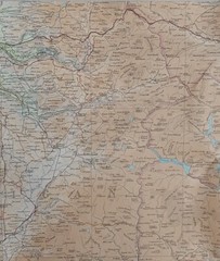 Bartholomew Half-Inch Contoured Map, Sheet 17: Cardigan (1963).