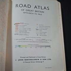 Vintage 1972 Bartholomew Road Atlas of GB SBN 851528104 Classic car