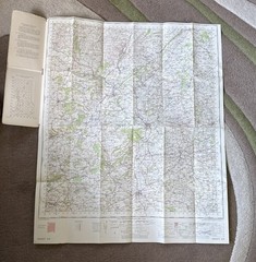 LUDLOW Ordnance Survey Seventh Series on Paper Map 1 inch 1967 Sheet 129
