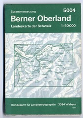 Berner Oberland: Landeskarte Der Schweiz 5004 Switzerland Map 1981 1:50,000
