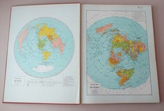 Vintage Encyclopedia Britannica World Atlas 1949 Hammond maps oversized book