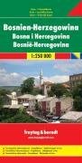 BOSNIA-HERZEGOVINA MAP (ENGLISH AND GERMAN EDITION) By Freytag-berndt BRAND NEW