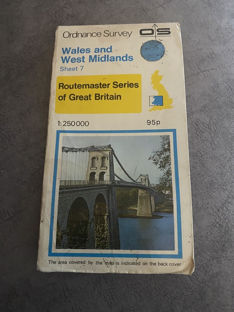 Wales and West Midlands sheet 7 OS Routemaster series Map Free Postage