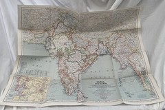 Vintage National Geographic Map India And Burma April 1946