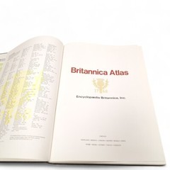 Britannica Atlas 1768 & Philips Atlas of the World Bundle Hardcover | Preloved