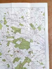 1938 Fieldpath Map of Berkhamsted, Ashridge and District Cloth Backed