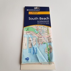 Rand McNally Miami South Beach Cloth Map USA Florida waterproof clean glasses