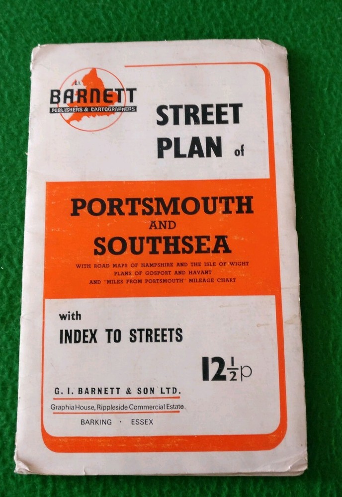 Barnett Street Plan Of Portsmouth And Southsea With Index To Streets Portsmouth