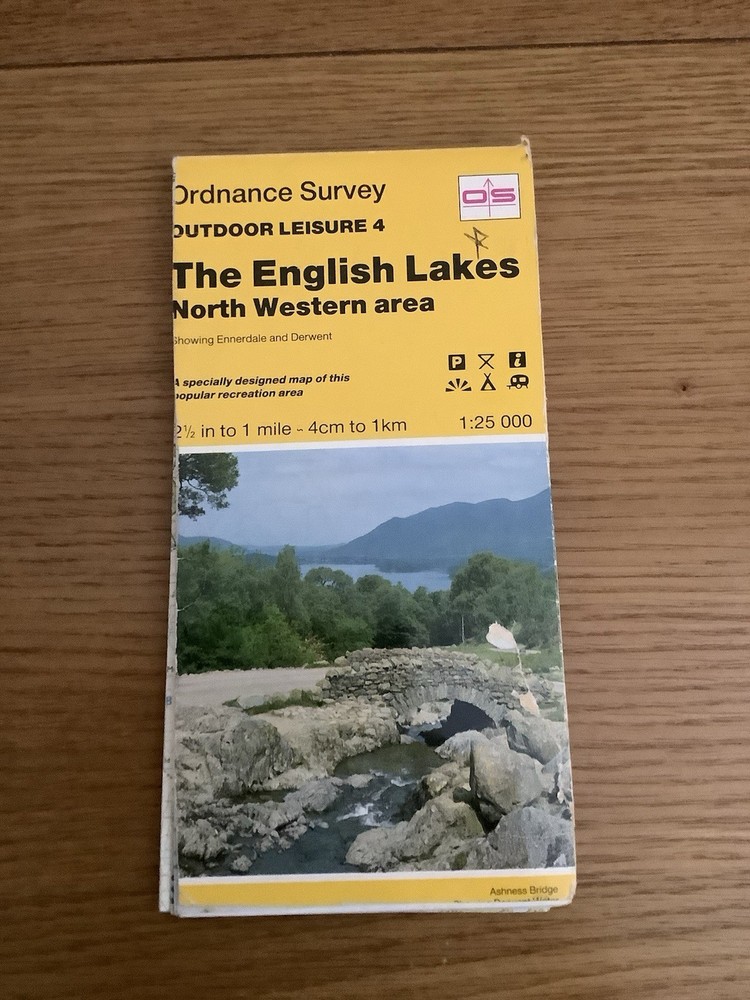 Ordnance Survey Map Outdoor Leisure 4 The English Lakes North Western Area