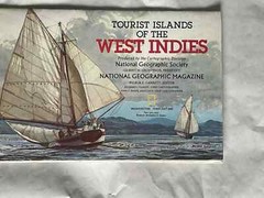 Tourist Islands of the West Indies, National Geographic, Folded Map,1981