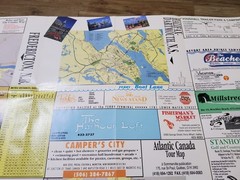 ❤️Vintage 1991❤️Atlantic Provinces Maritimes at a Glance Map❤️RARE PLEASE LOOK❤️