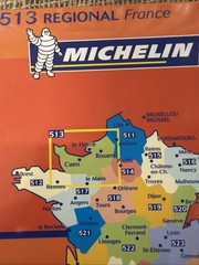Michelin Normandie Foldout Map Regional No. 513 French Language