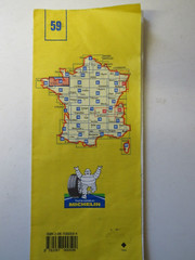 Michelin French Road Map 59. St-Brieuc St-Malo Rennes 1994