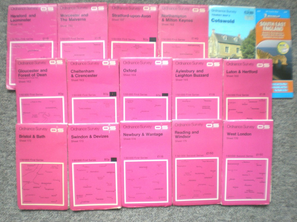 149-176 OXFORD LUTON SWINDON CHELTENHAM, LANDRANGER OS ORDNANCE SURVEY MAPS LOT
