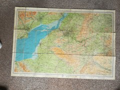 1947 CLOTH BARTHOLOMEWS HALF INCH TO A MILE NORTH SOMERSET SHEET 7