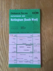 1989 Ordnance Survey Pathfinder Map 833 SK 43/53 Nottingham (South West)