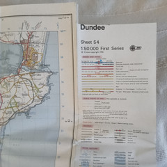 OS Ordnance Survey Dundee 1:50000 Map sheet 54 Scotland, First series 1976