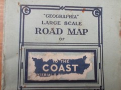 Geographia Large Scale (Road Map of London to the Coast) Fold Up ,Old …B292