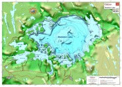 Skeleton Lake | Waterproof Chart | 20 x 28