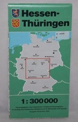 Germany – 1:300,000 Map – Hessen-Thuringen – 1990