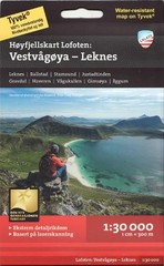 Lofoten: Vestvagoya – Leknes – Hoyfjellskart (Map) High alpine map (UK IMPORT)